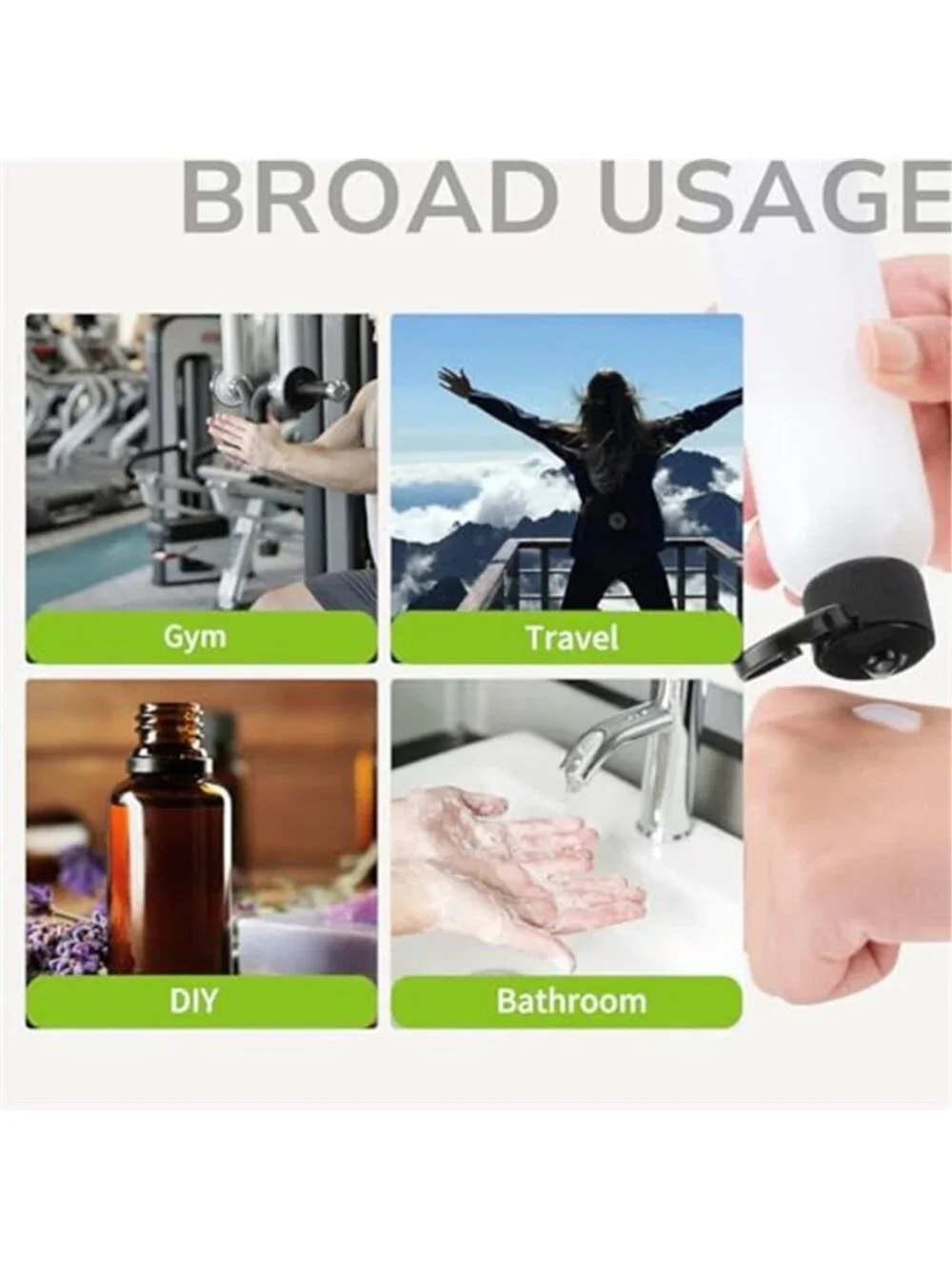Travel Bottles TSA Approved Refillable Toiletry Containers Leakproof 5 Pack